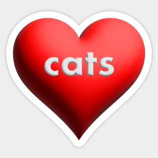 I Love Cats Sticker